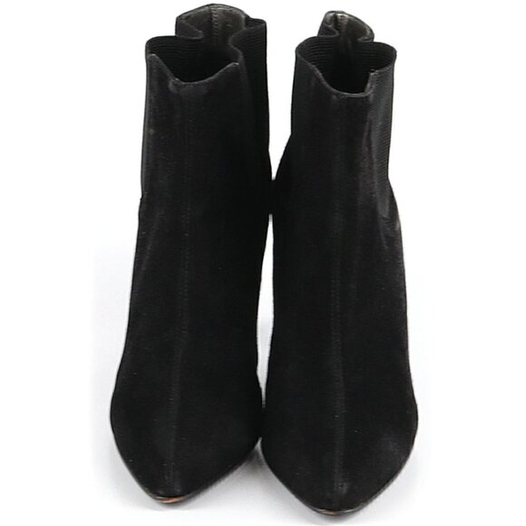 Sergio Rossi for Azzedine Alaia Ankle Booties 37 Suede Stiletto Heel Black - Picture 3 of 9